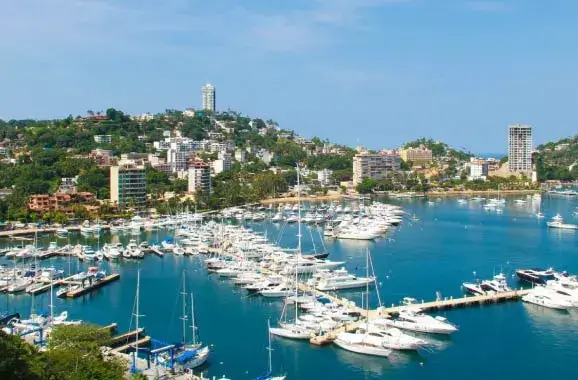 yachts in the marina of acapulco