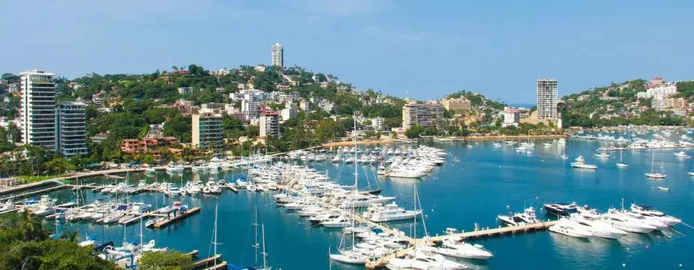 yachts in the marina of acapulco