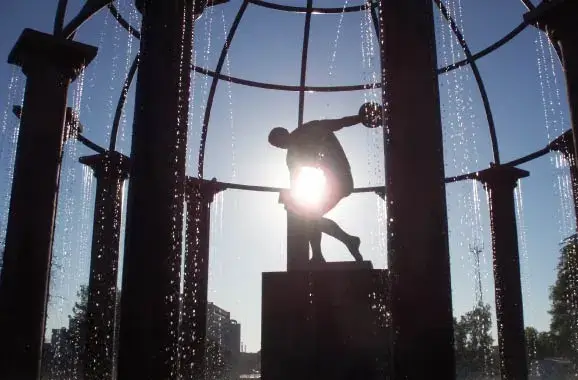 el discobolo en el parque ostimuri en cd obreg�n